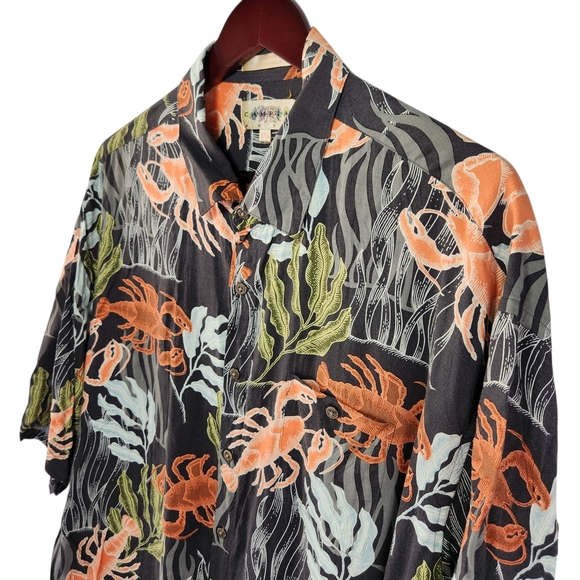 Tropical Hawaiian Lobster Print Men's Shirt XXL - Picture 6 of 11